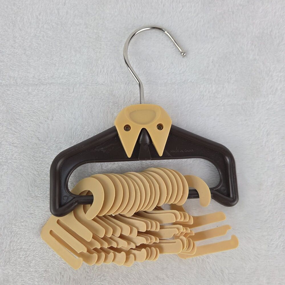 Vintage Midcentury Tie Organizer Rack Hanger Necktie Scarf Belt 16 Hooks